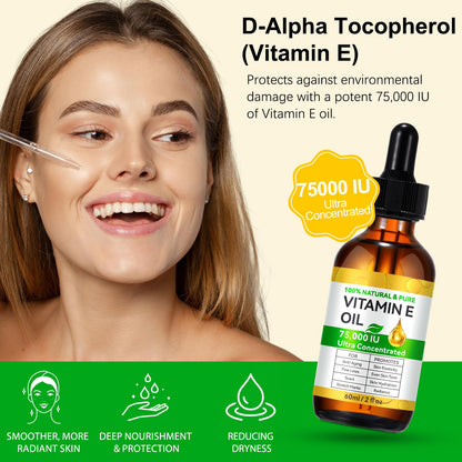 Vitamin E Oil for Scars – 2.02 FL OZ (2-Pack) All Natural & Vegan