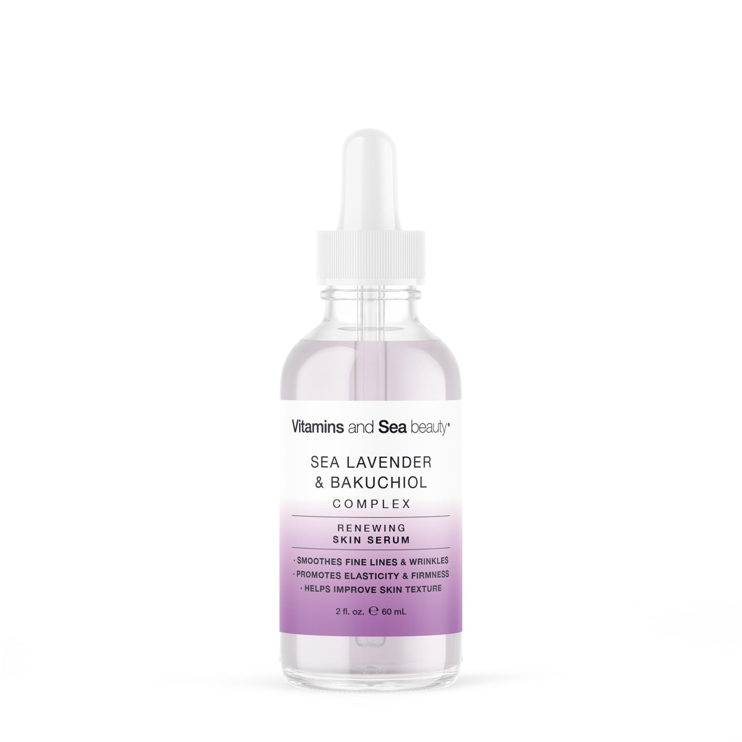 Renewing Skin Serum with Sea Lavender & Bakuchiol | VITAMINS AND SEA BEAUTY – Anti-Aging Firming (2 fl oz)