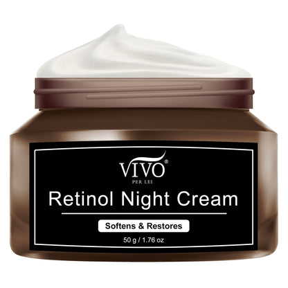 Vivo Per Lei Retinol Night Cream - Anti Aging Face Moisturizer for Women, 1.76 oz