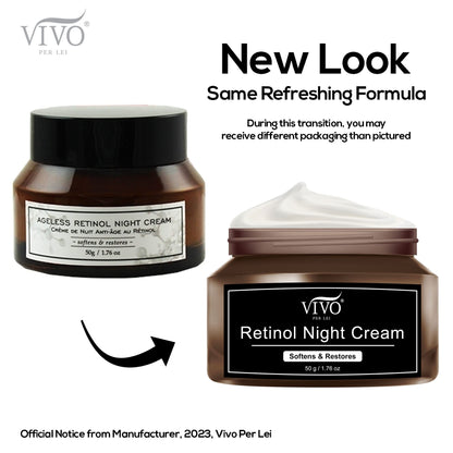 Vivo Per Lei Retinol Night Cream - Anti Aging Face Moisturizer for Women, 1.76 oz