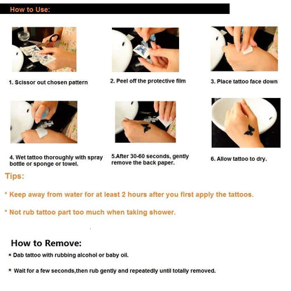 VIWIEU Large Tattoos: 5 Sheets of 3D Realistic Temporary Body Art