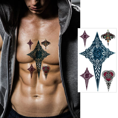 VIWIEU Large Tattoos: 5 Sheets of 3D Realistic Temporary Body Art