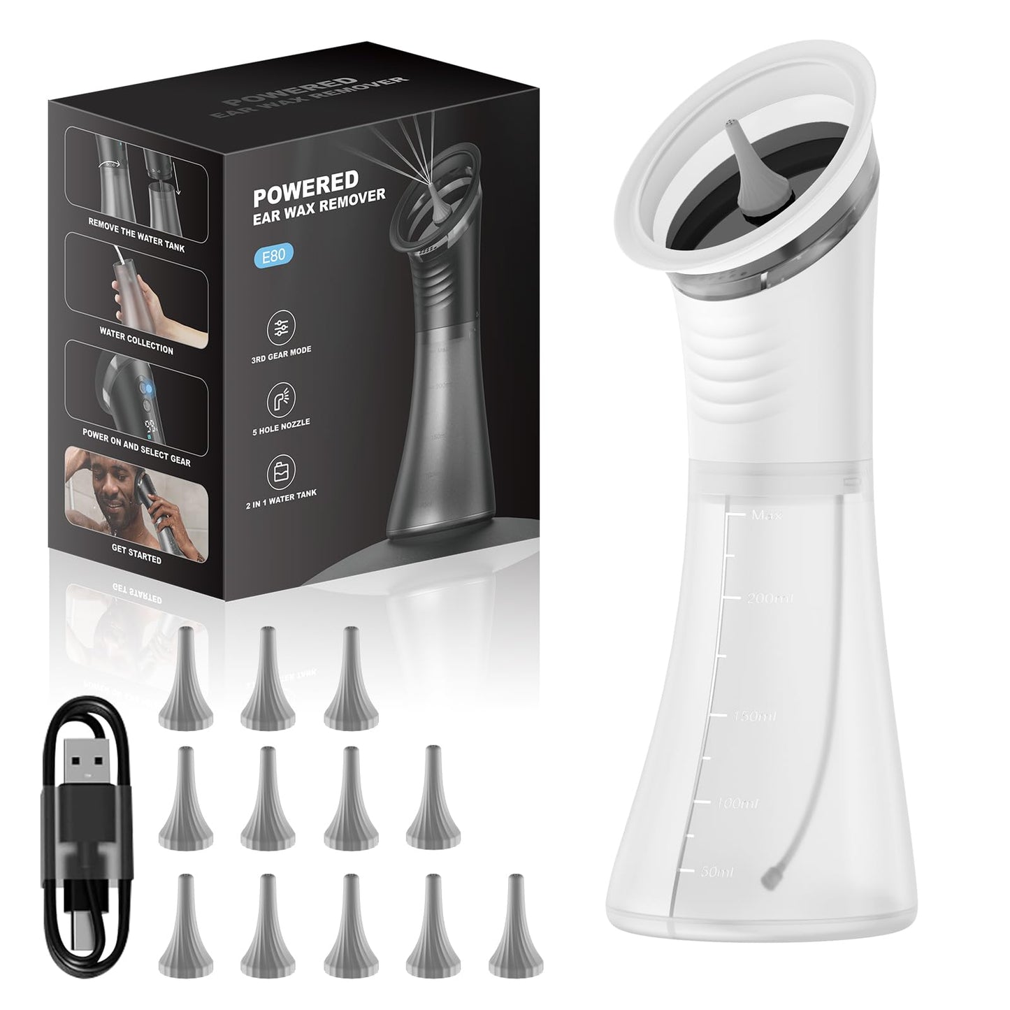 VLINGQI Upgraded Ear Wax Removal Kit with LED Display – Safe, Effective Ear Cleaner