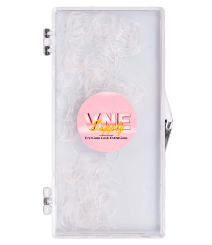 VNE 500 Fans Colorful Lash Extensions | Premade Mega Volume Lashes (6D), White, D Curl, 12mm | VNESUPPLY