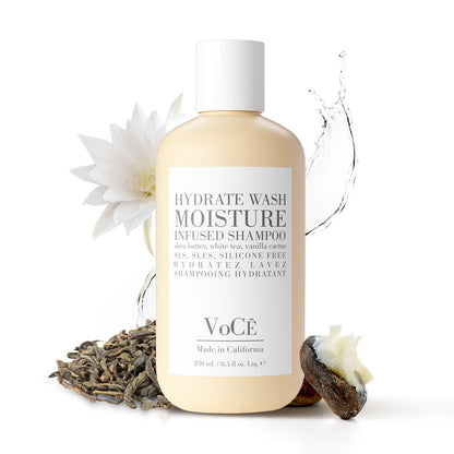 VoCÊ Natural Hydrating Shampoo for Dry, Frizzy Hair | Vegan, Color-Safe & Cruelty-Free