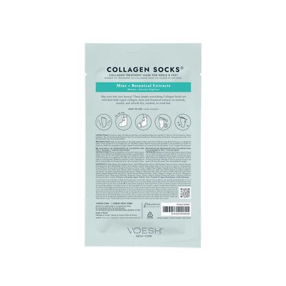 VOESH Collagen Socks – Peppermint Foot Spa (4 Pack) | Vegan & Cruelty-Free
