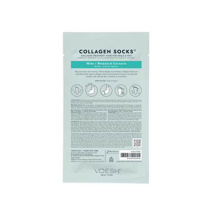 VOESH Collagen Socks with Peppermint Oil – 3 Pack, Vegan Dry Feet & Cracked Heel Care