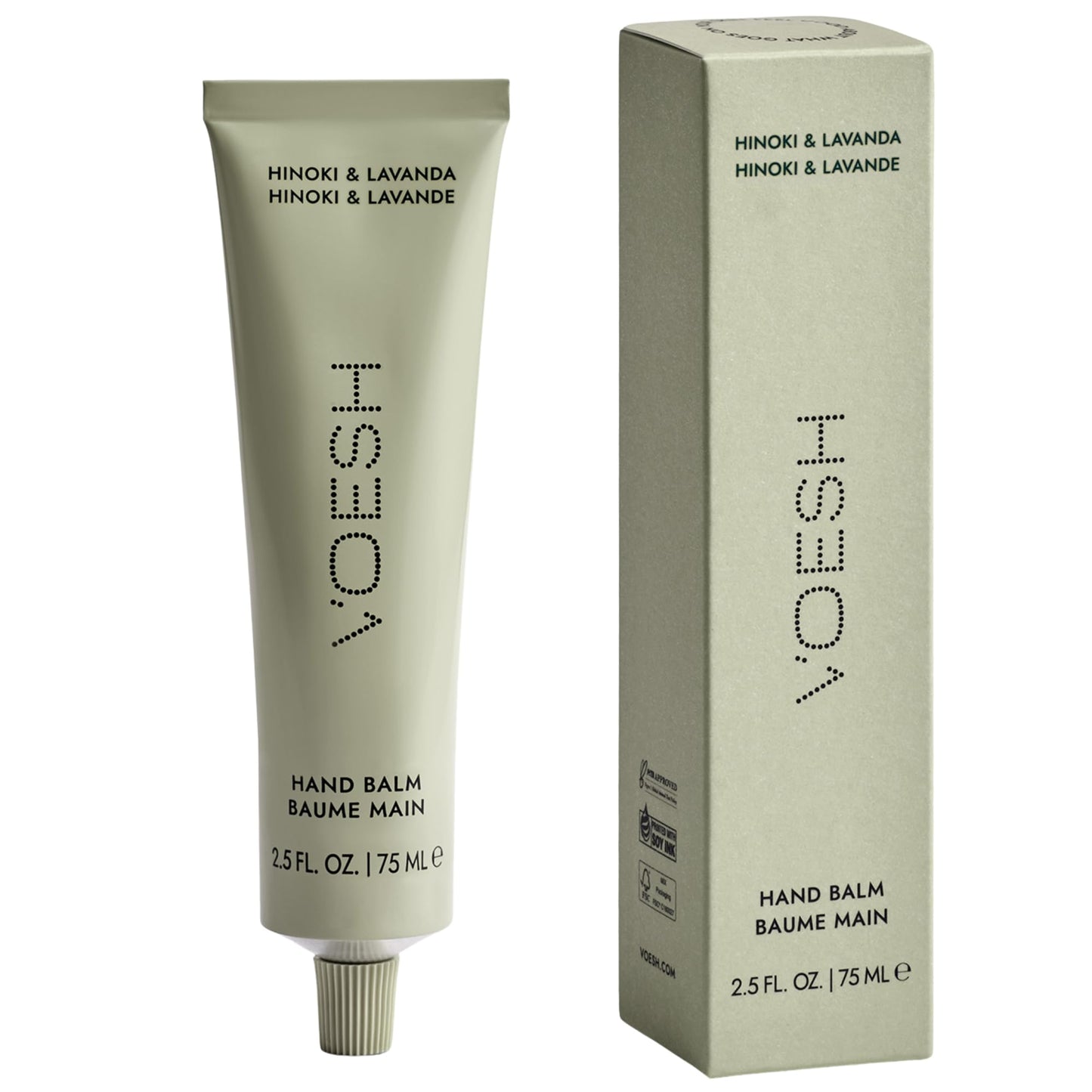 VOESH Hinoki & Lavanda Vegan Hand Balm 2.5 oz – K-Beauty Hand Cream, Non-Greasy & Fast-Absorbing with Turmeric Mango Butter & Squalane
