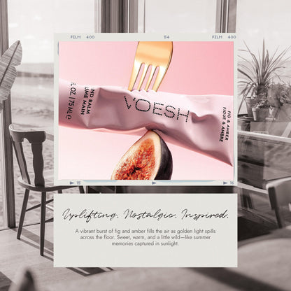 VOESH Vegan Hand Balm Fig & Amber 2.5 oz – Non-Greasy K-Beauty Hand Cream for Dry Hands
