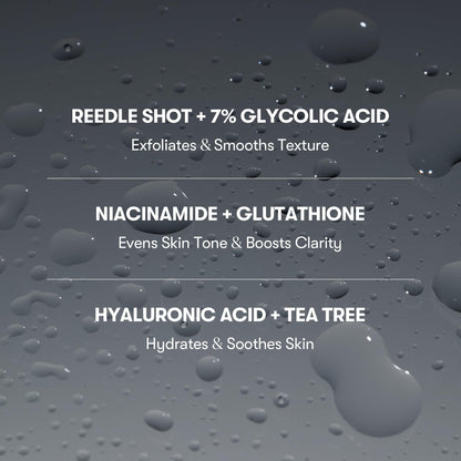 VT COSMETICS 7% Glycolic Acid Reedle Shot Head-to-Toe Mist with Niacinamide & Hyaluronic Acid – Exfoliating Spray for Texture & KP