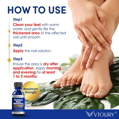 VTROUY Toenail Fungus Treatment Extra Strength – 25% Undecylenic Acid & Tea Tree Oil