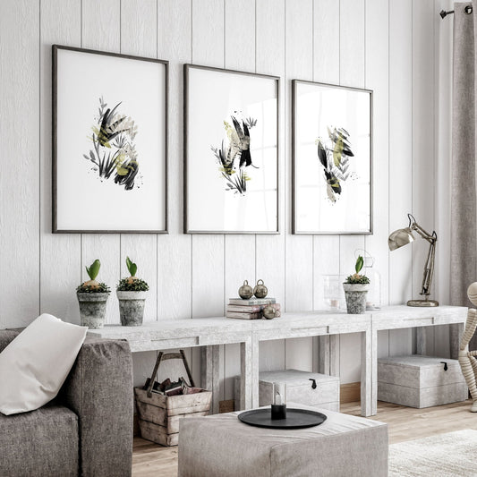 Wabi Sabi wall art | set of 3 framed wall art prints