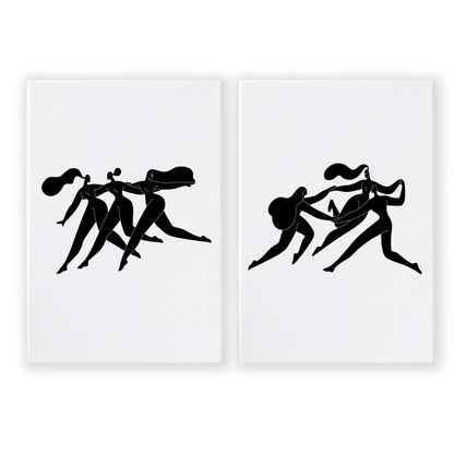 Wall Art Framed | Set of 2 Boho Women Wall art Prints
