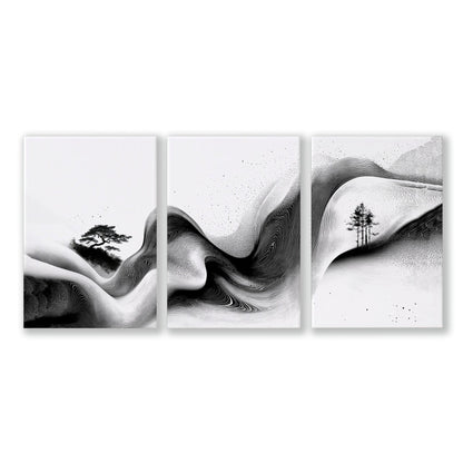 Wall Canvas Art | Set of 3 Asian Inspired Wall art Prints