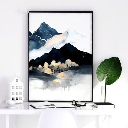 Office Decor Ideas – Set of 3 Teal Scandi Wall Art Prints