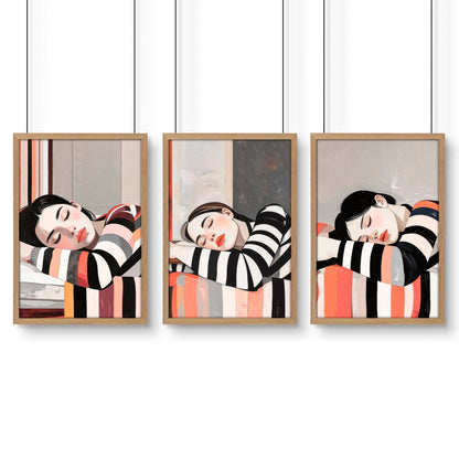 Wall Hanging For Bedroom decor| Set of 3 Women Art Prints
