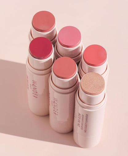 Wander Beauty On-the-Glow Blush & Illuminator – Bare/Nude Glow | 7-in-1 Hydrating Cream Stick