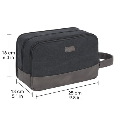 WANDF Travel Toiletry Bag – Large Wet/Dry Compartment Dopp Kit for Men & Women