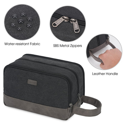 WANDF Travel Toiletry Bag – Large Wet/Dry Compartment Dopp Kit for Men & Women