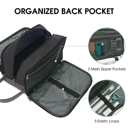 WANDF Travel Toiletry Bag – Large Wet/Dry Compartment Dopp Kit for Men & Women