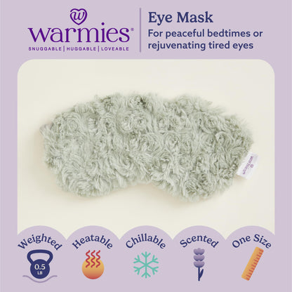 Warmies Microwavable Eye Mask in Curly Sage — Warmth, Comfort & Lavender Calm