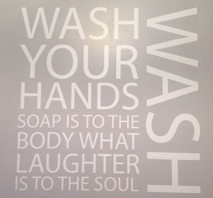 Wash Your Hands Wall Art Sticker