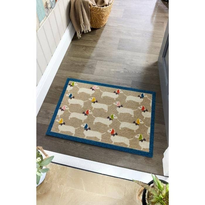 Dog Themed Washable Mat and Runner