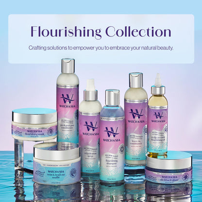 Watch & Sea Twist & Braid Out Soufflé – Nourishing Seaweed & Sea Kelp Curl Cream for All Hair Types | 12 oz