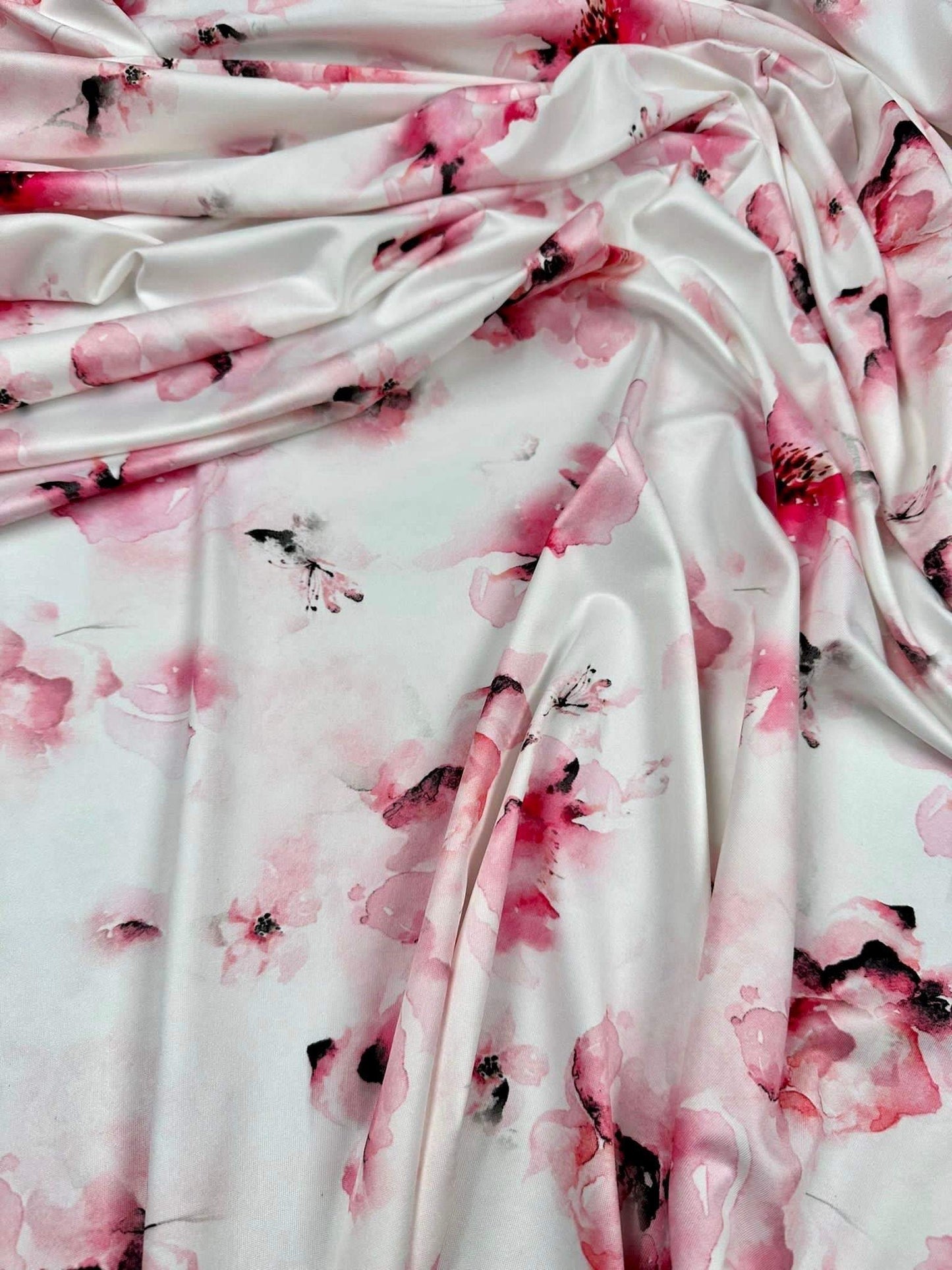 Watercolor Floral Fabric by Metre