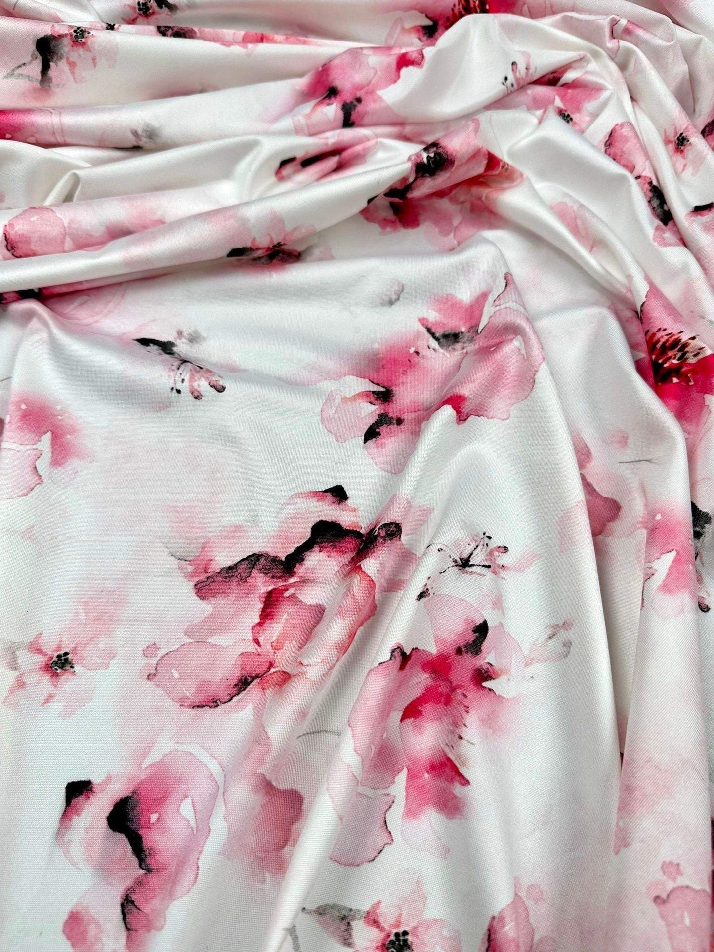 Watercolor Floral Fabric by Metre