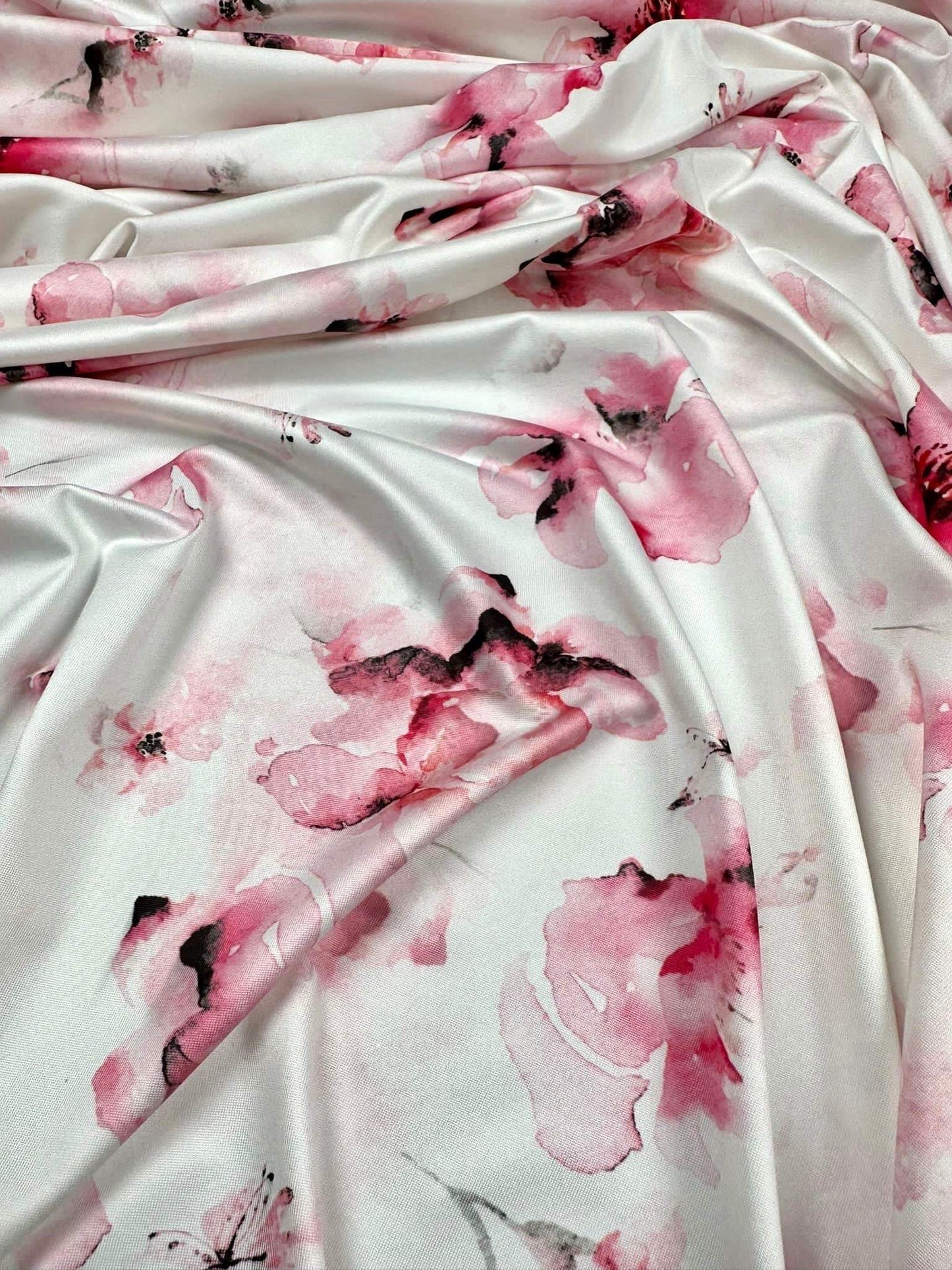 Watercolor Floral Fabric by Metre