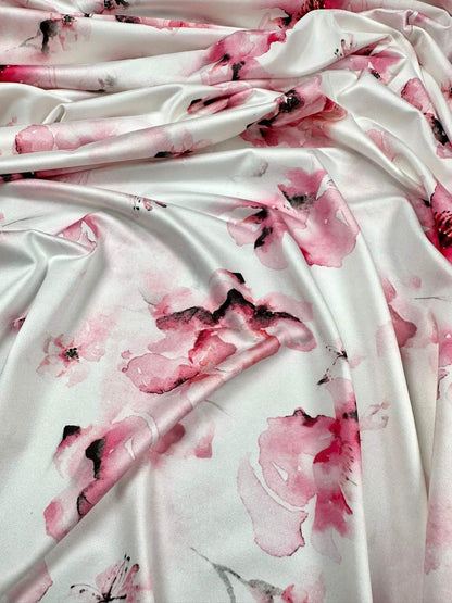 Watercolor Floral Fabric by Metre