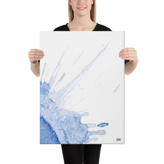 Watercolour Blue Splash - Canvas Print