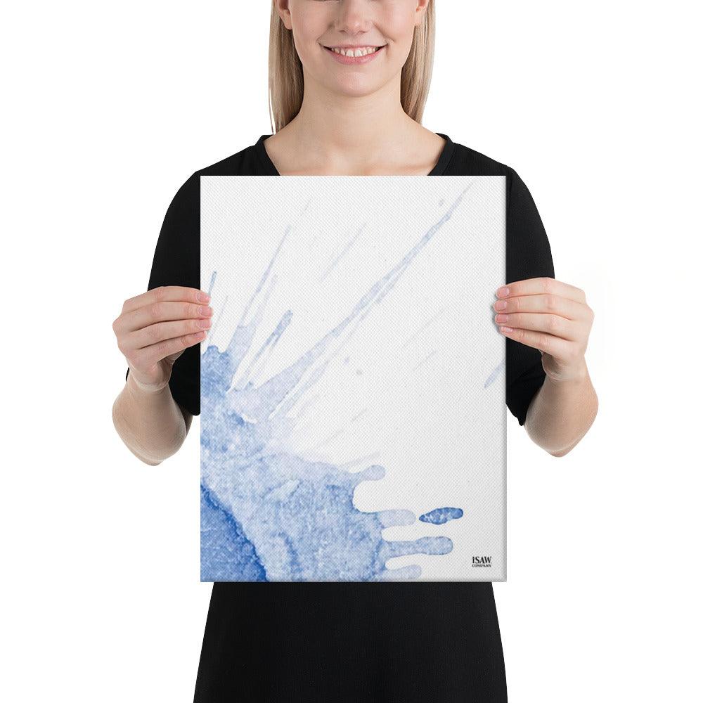 Watercolour Blue Splash - Canvas Print
