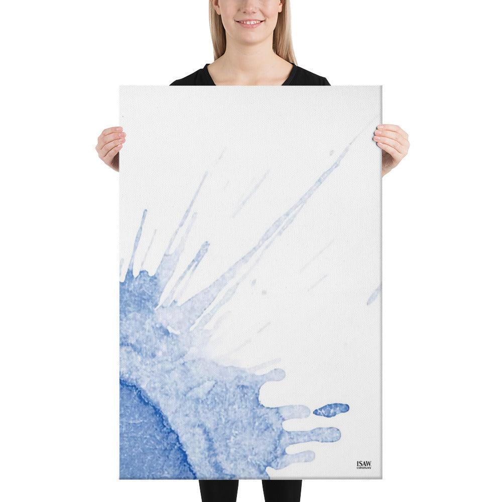Watercolour Blue Splash - Canvas Print