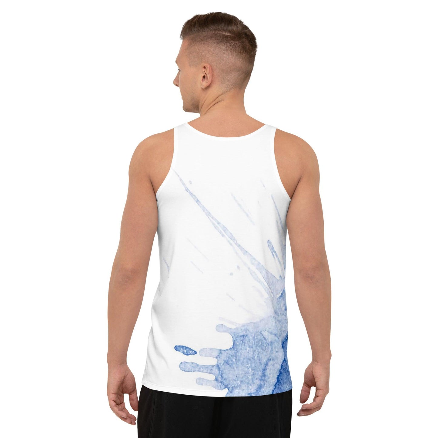 Watercolour Blue Splash - Mens Tank Top
