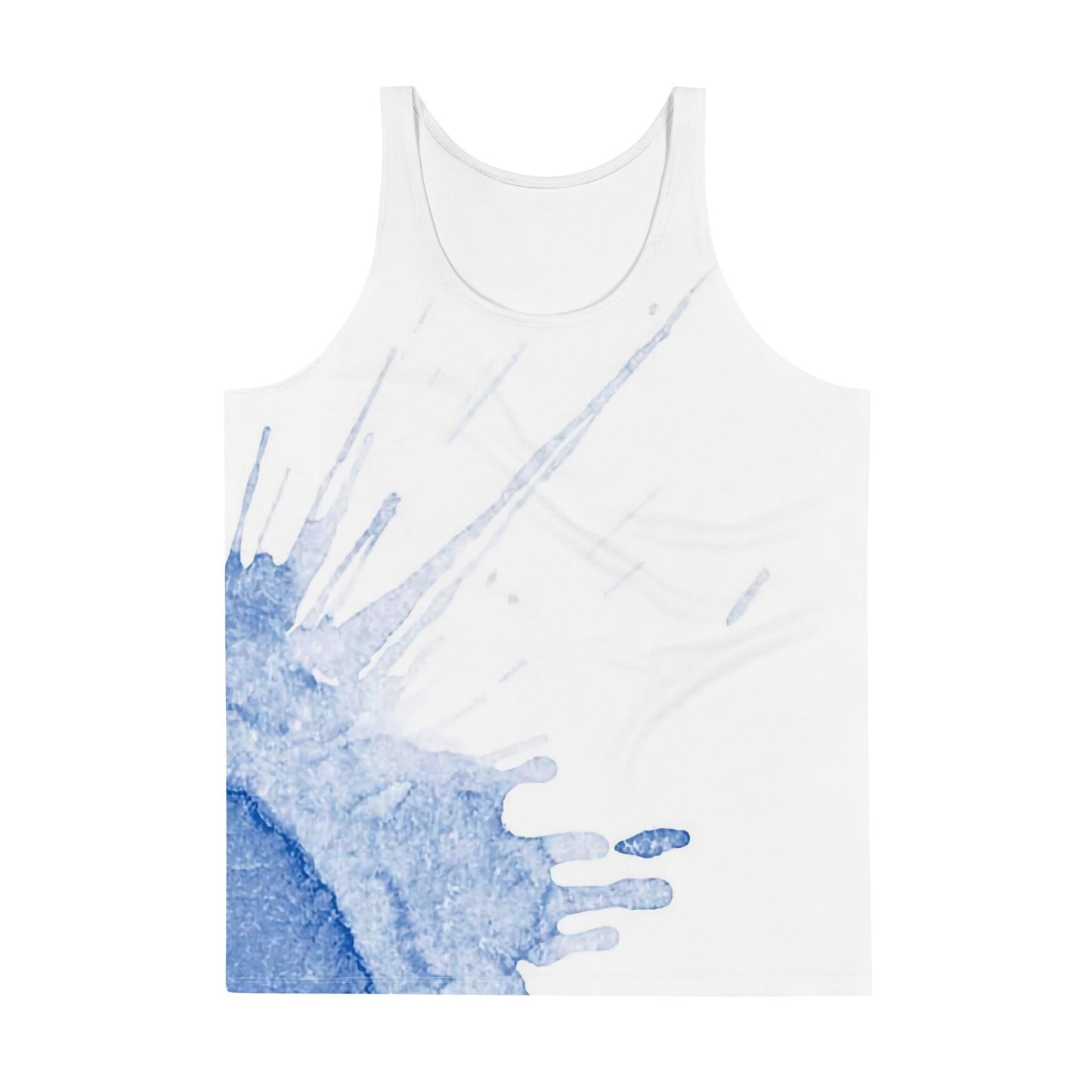 Watercolour Blue Splash - Mens Tank Top