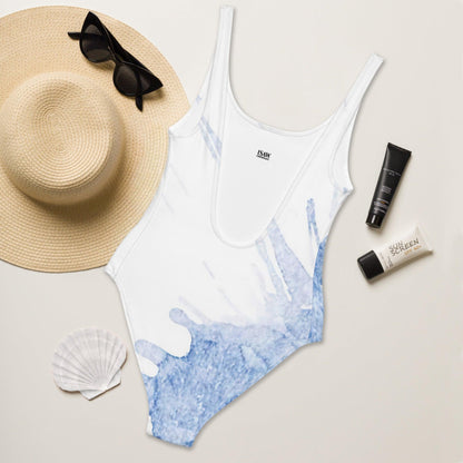 Watercolour Blue Splash - Womens One-Piece Swimsuit