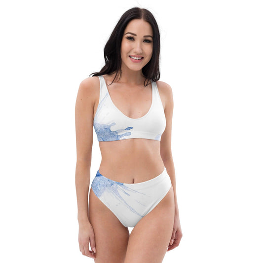Watercolour Blue Splash - Womens Two-Piece Bikini