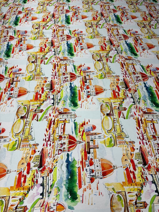 Florence Cathedral Pattern Fabric by Metre