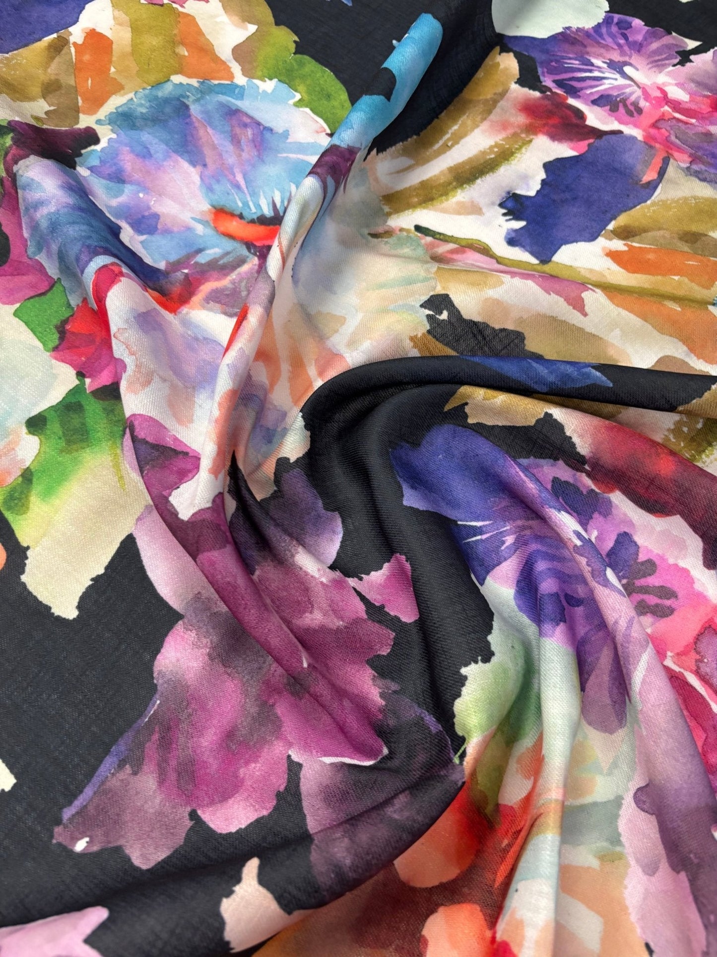 Watercolor Floral Fabric by Metre