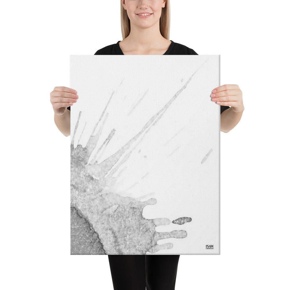 Watercolour Grey Splash - Canvas Print