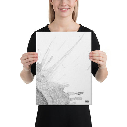 Watercolour Grey Splash - Canvas Print