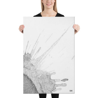 Watercolour Grey Splash - Canvas Print