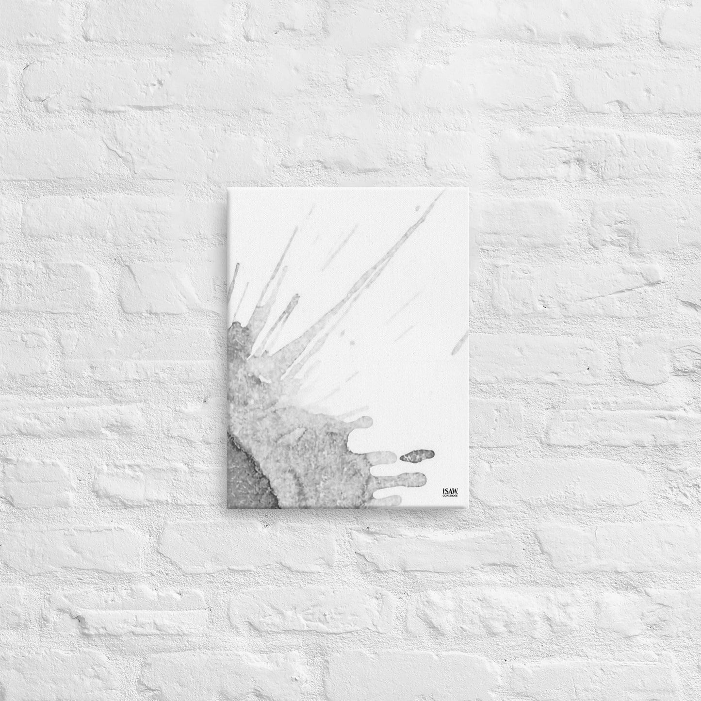 Watercolour Grey Splash - Canvas Print