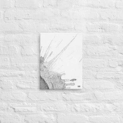 Watercolour Grey Splash - Canvas Print