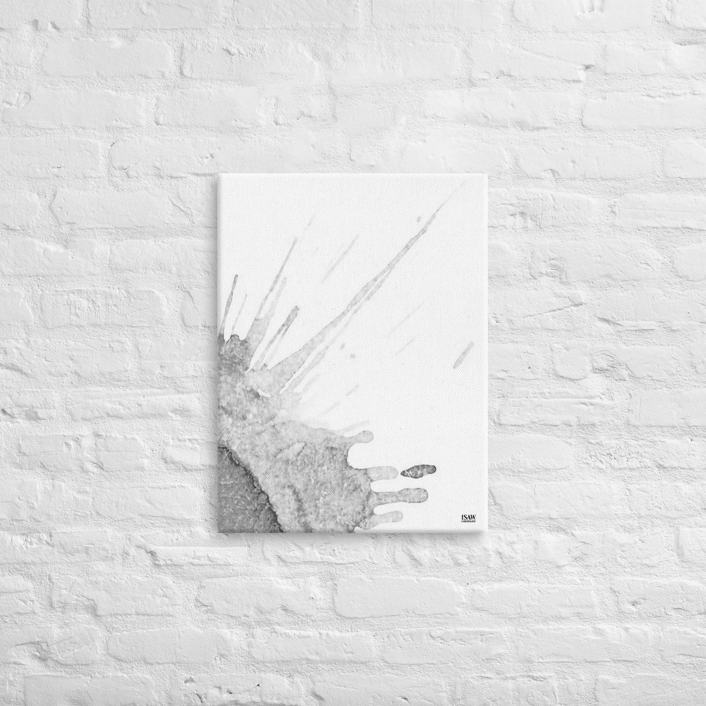 Watercolour Grey Splash - Canvas Print