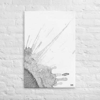 Watercolour Grey Splash - Canvas Print