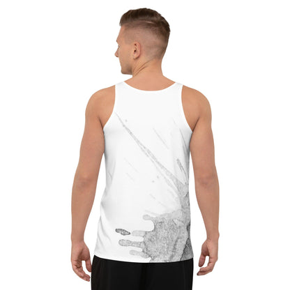 Watercolour Grey Splash - Mens Tank Top