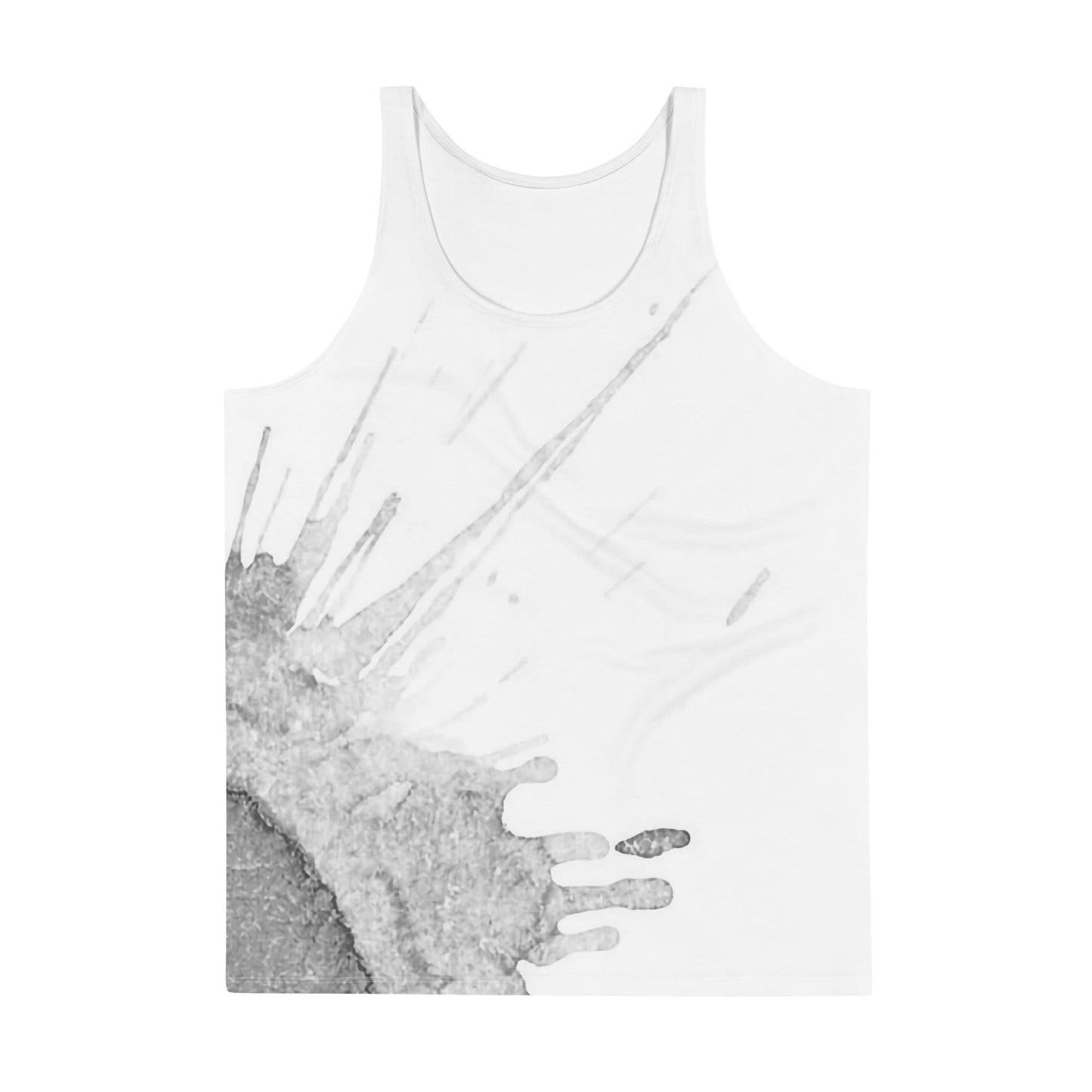 Watercolour Grey Splash - Mens Tank Top